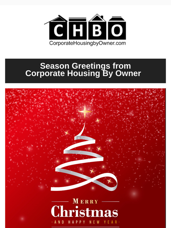 Happy Holidays from Corporate Housing by Owner🎄
