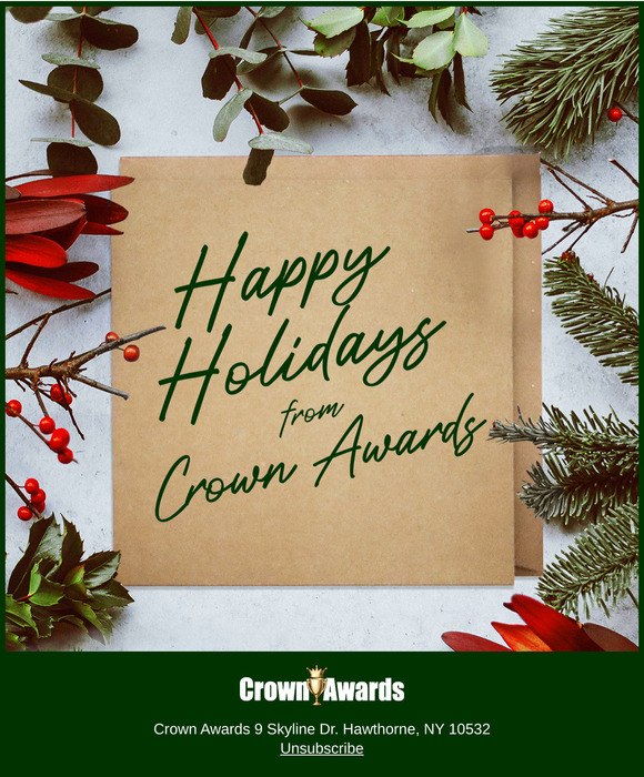 Happy Holidays from Crown Awards