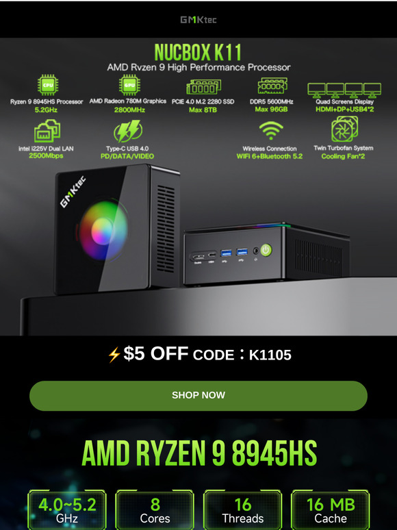💥GMKtec new product K11 is launched🚀Grab $5 Off for VIPs