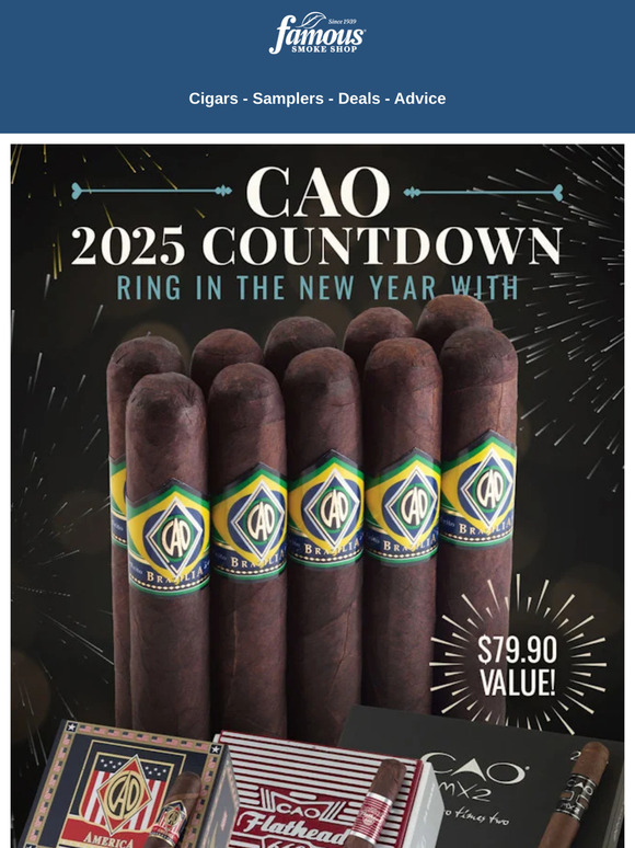 Famous Smoke Shop ⌛CAO Countdown Get 10 Cigars FREE! Milled