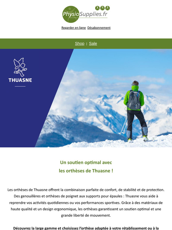 Un soutien optimal grâce aux orthèses de Thuasne !