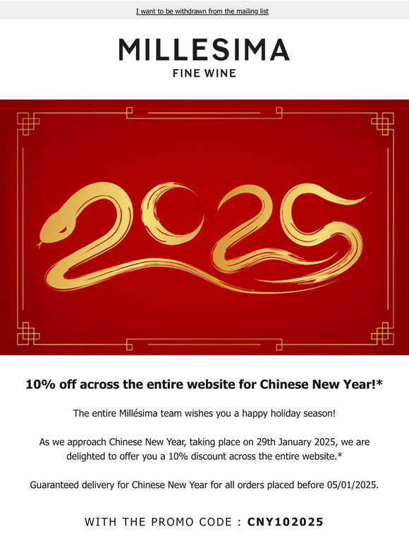 Chinese New Year: -10% off across the entire website