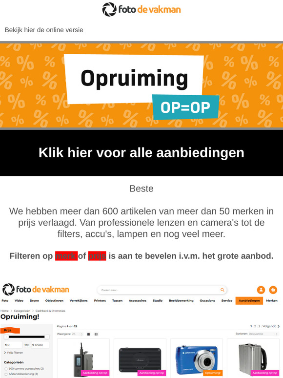 Beste ; De beste opruimingsaanbiedingen