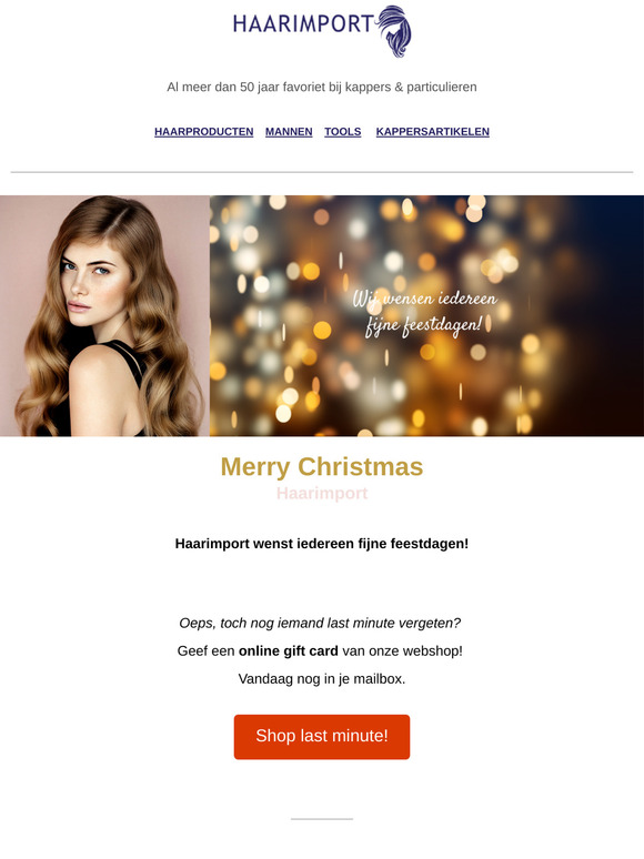 Fijne Feestdagen namens Haarimport!