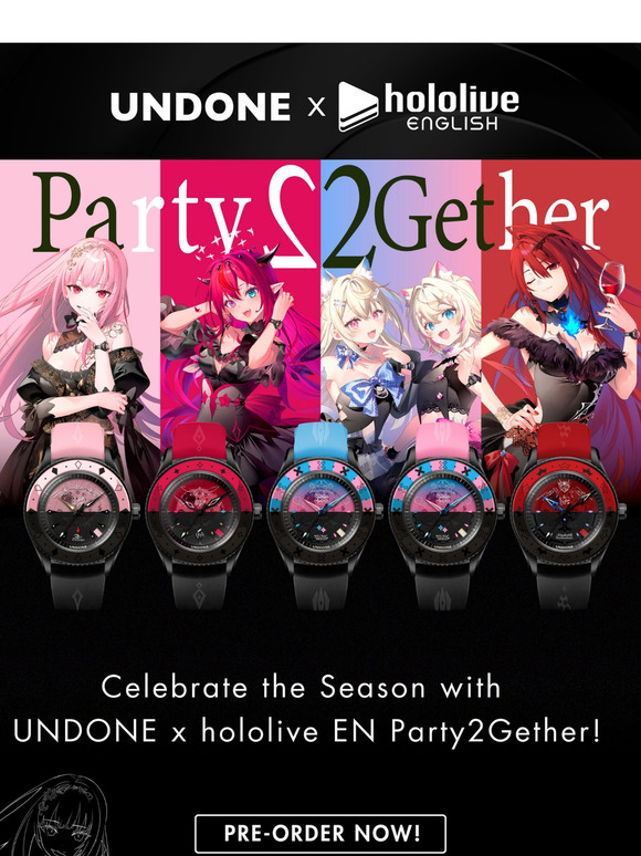 Preorder UNDONE × hololive EN Party2Gether now and unwrap your Christmas gift ✨