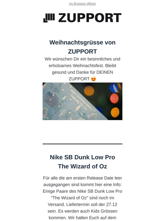 Der Nike SB Dunk Wizard of Oz 😍 wird voraussichtlich am 27.12. geliefert.