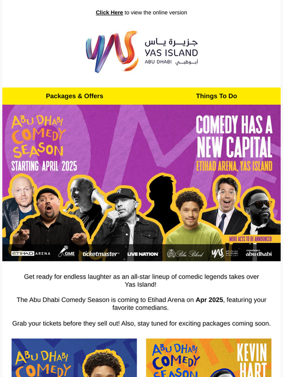 Abu Dhabi Comedy Season 2025 Tickets Are Now on Sale!🎭