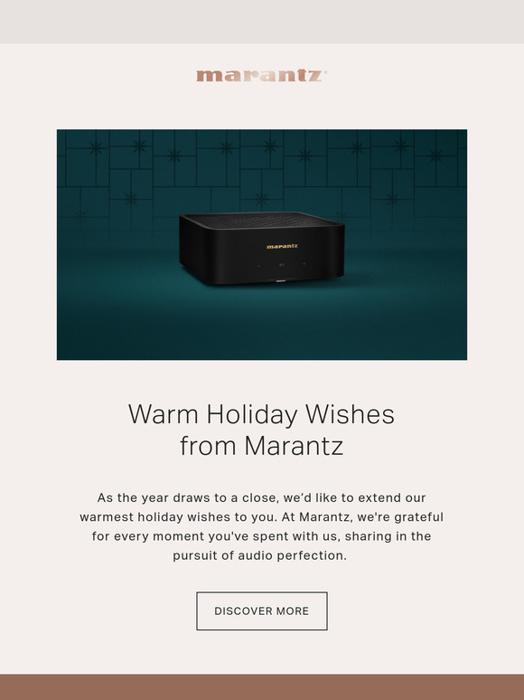 Warm Holiday Wishes from Marantz