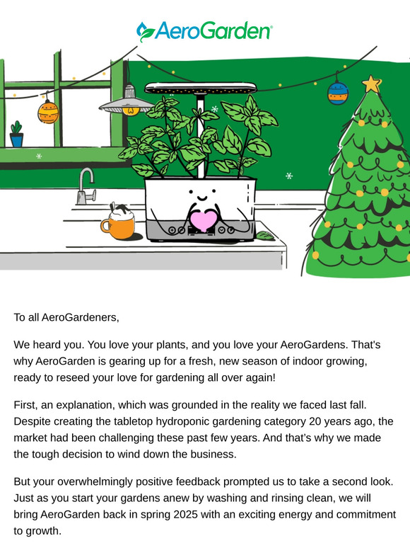 AeroGarden is coming back!