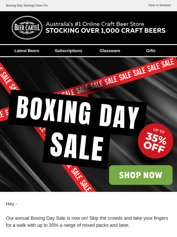Boxing Day Savings Now On! 😍