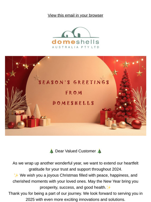 Merry Christmas and a Happy New Year from Domeshells
