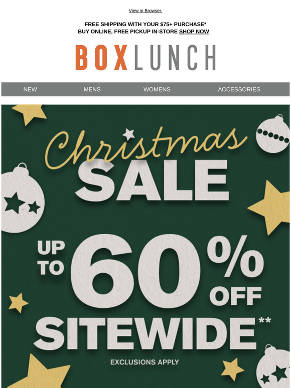 One-Day Deal! Save up to 60% sitewide 🔔❄️