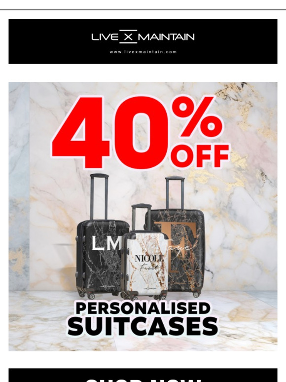 Christmas Sale 40% Off Suitcases