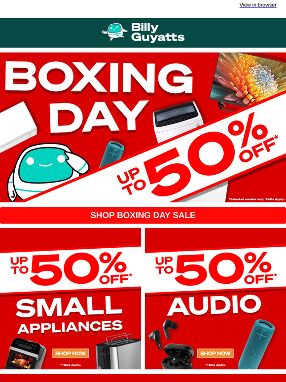 HUGE BOXING DAY SAVINGS🥊 up to 50% OFF*