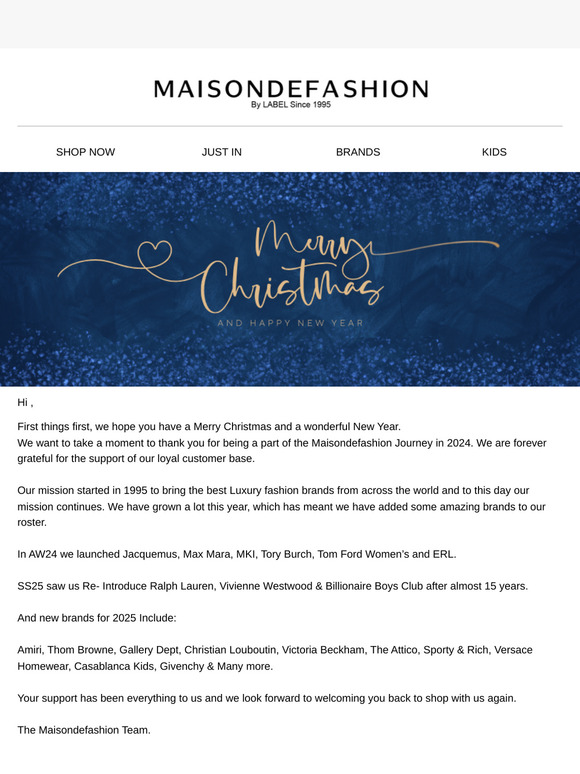 Merry Christmas From Maisondefashion