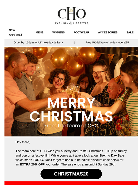 Merry Christmas from us all at CHO