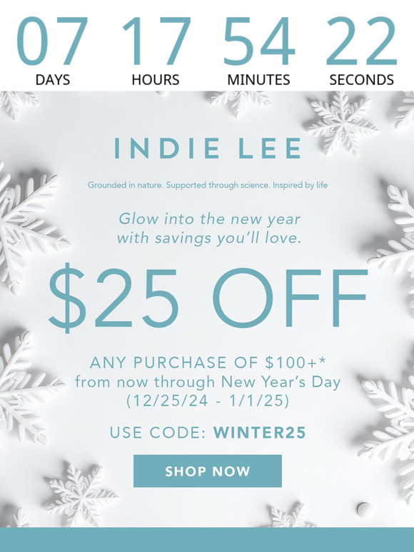 $25 OFF Any Purchase $100+ 🎄