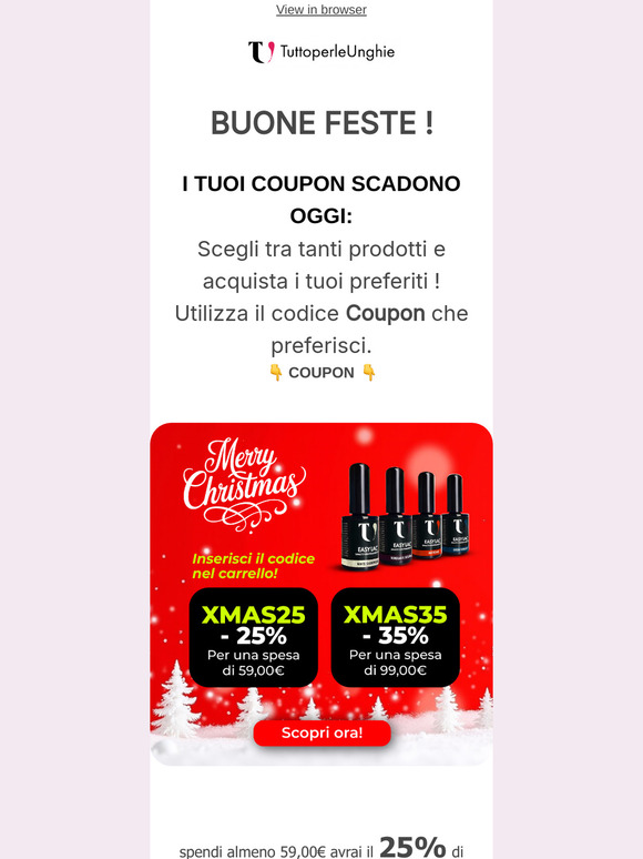 ☃️🎄SCADE OGGI 🎅 Il tuo regalo è ancora sotto l'albero ! ☃️🎄