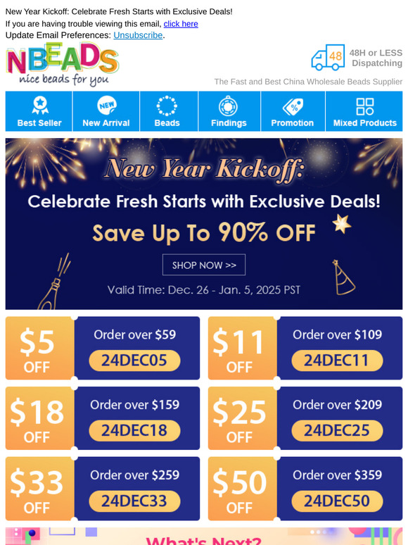 New Year Kickoff: Celebrate Fresh Starts with Exclusive Deals!
