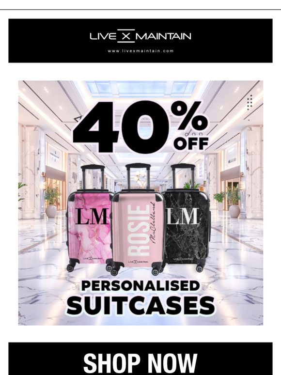 Bank Holiday Special 40% Off Suitcases!