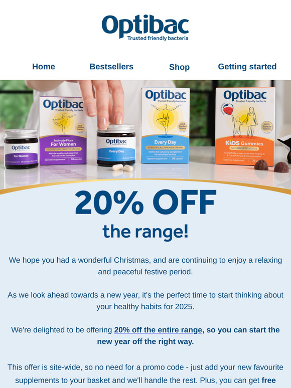20% OFF the range!  🎉