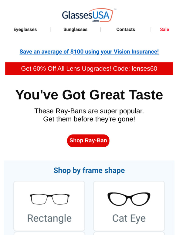 glassesusa ray ban