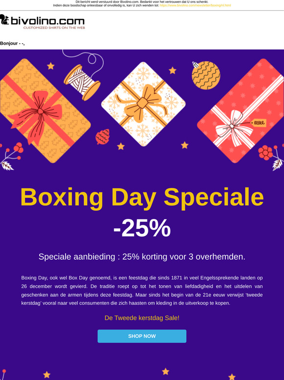 Boxing Day Special: 25% Korting!