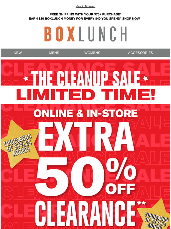 Those items on clearance? Take another 50% off!