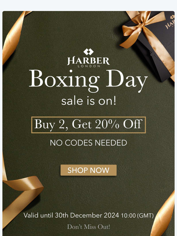 Our Boxing Day Sale is on! 🎁  | Harber London