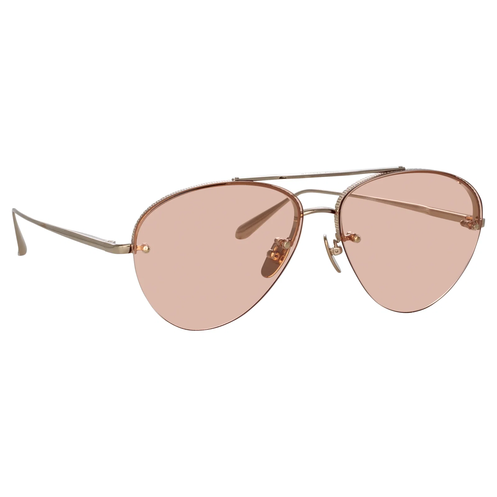 Image of Edano Aviator Sunglasses in Light Gold