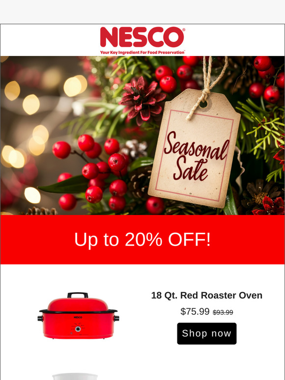 Up to 20% OFF NESCO Holiday Deals!