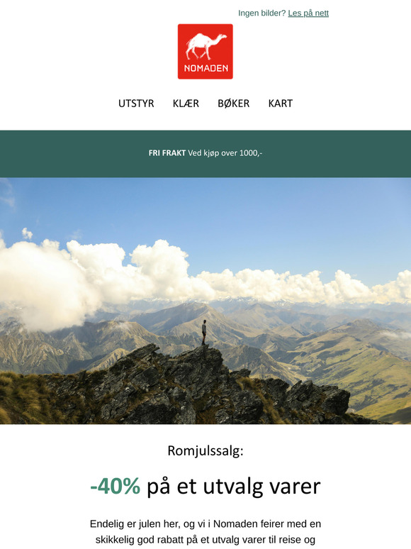 Romjulssalg: -40% på utvalgte varer! ✨