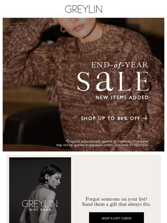 END OF YEAR SALE 🛍️