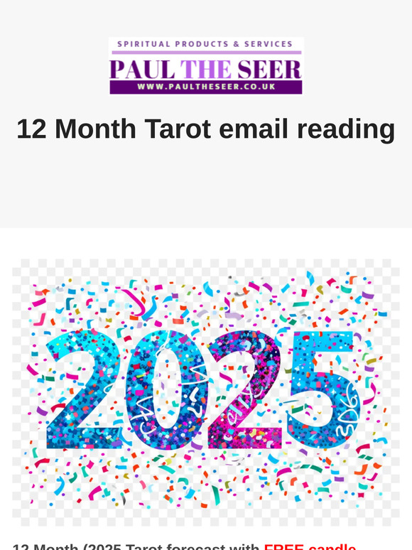 12 Month Tarot Forecast for 2025
