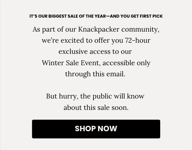 Shop the Knack Winter Sale