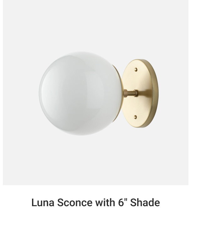 Luna Sconce with 6'' Shade