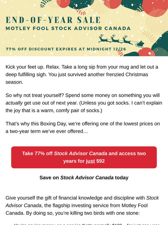 The Motley Fool: Get 77% Off Stock Advisor Canada | Milled