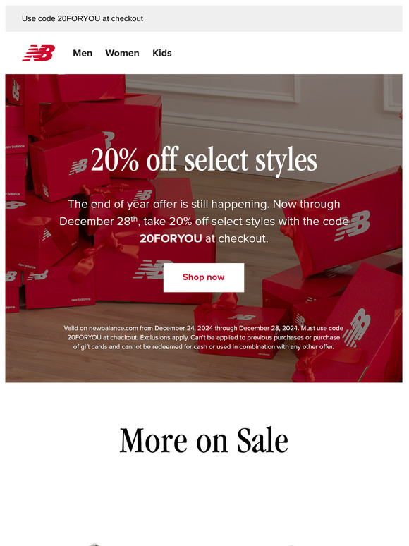 New Balance Email Newsletters Shop Sales Discounts and Coupon Codes