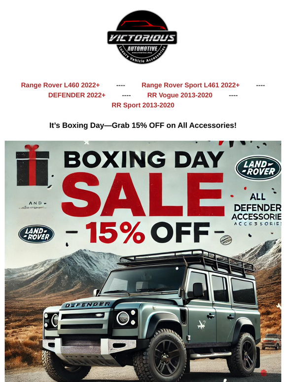 It’s Boxing Day—Grab 15% OFF on All Accessories!