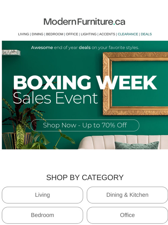 Boxing Week Starts Now - Up to 70% OFF!