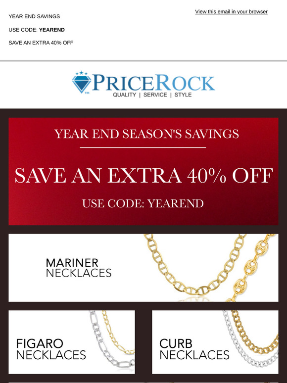 Gold Jewelry Clearance: Year-End Extravaganza