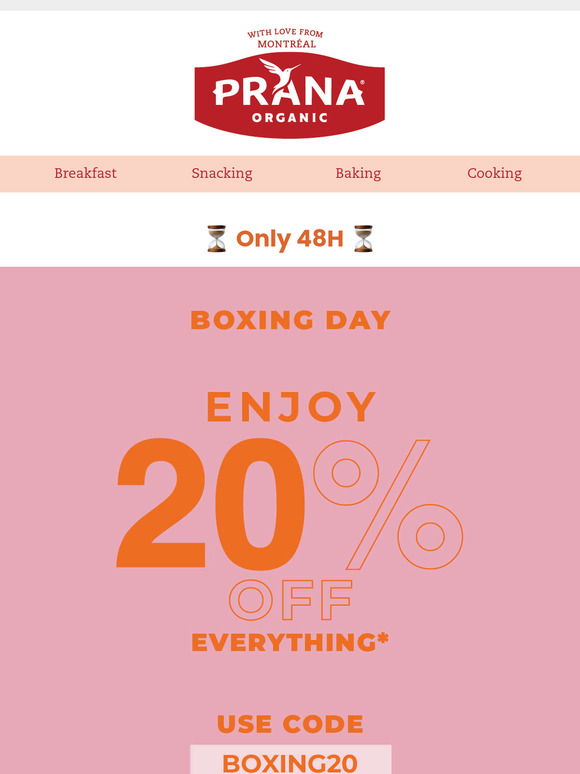 Boxing Day Sale: 20% Off everything