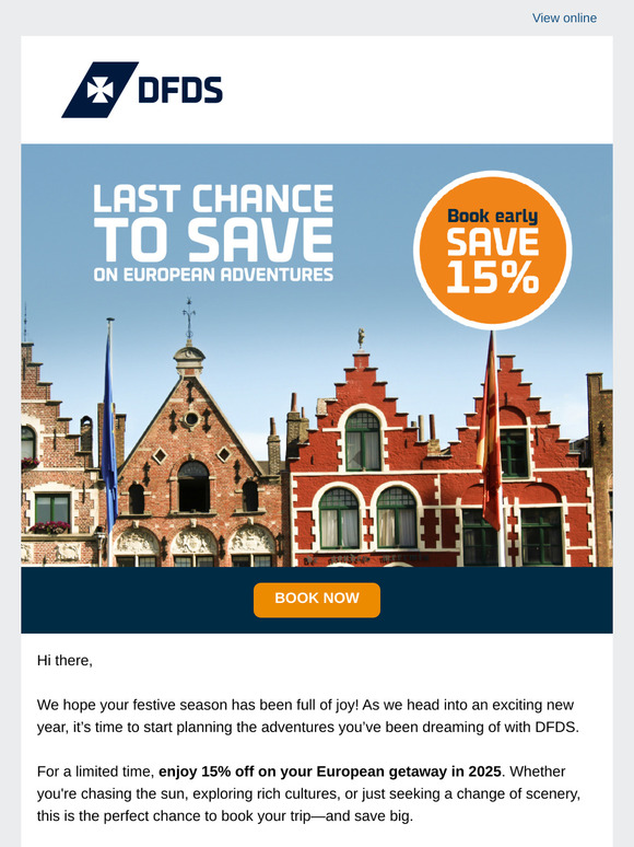 Don't miss your chance to save 15% on your 2025 crossing ⛴️