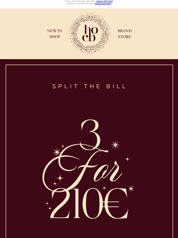 House of CB: Split The Bill: 3 Pieces for 210€ | Milled