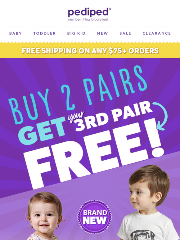 Buy Any 2 Shoes, Get Your 3rd Pair FREE!