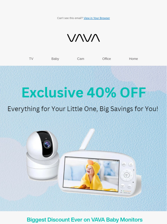 📣 Unprecedented Deal: 40% OFF Our 5.5" Baby Monitor!