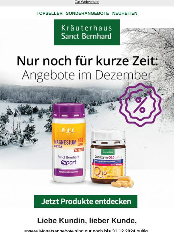 Nicht verpassen: Monatsangebote im Dezember ⏳
