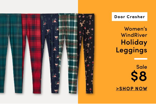 Door Crasher Women's WindRiver Holiday Leggings Sale $8