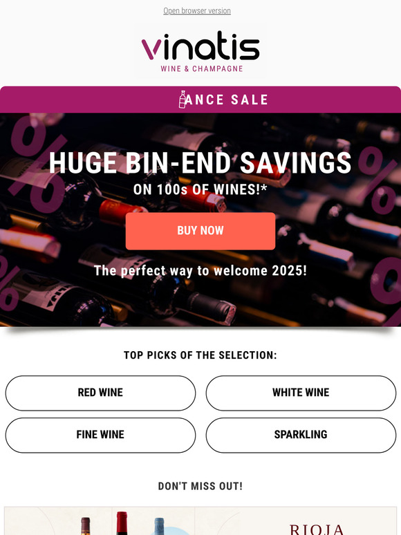 Massive Wine Bin-end Clearance Sale 💥
