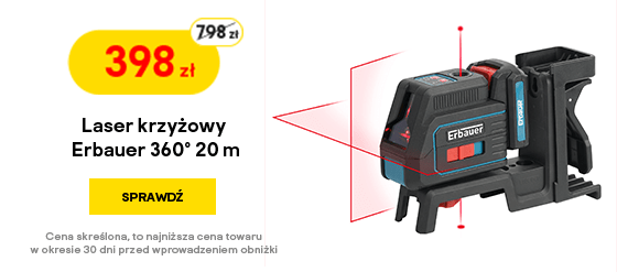 Laser krzyżowy Erbauer 360° 20 m